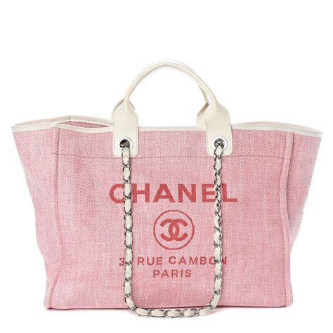 chanel large tote pink|chanel canvas tote 2021.